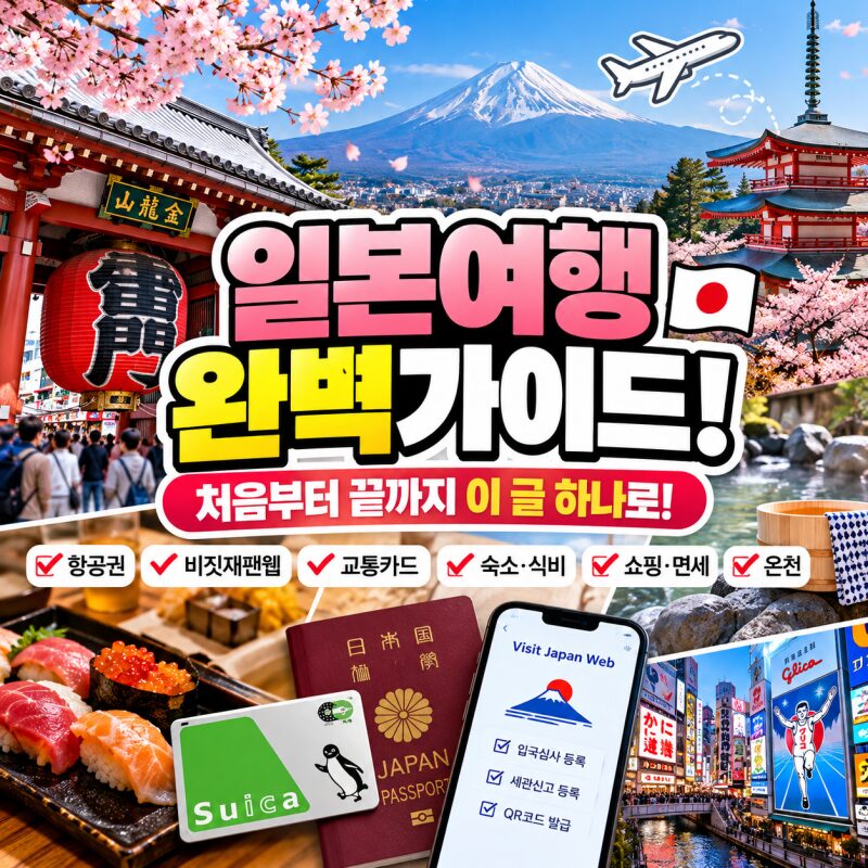일본 자유여행 완벽 가이드! 출국 전 꼭 알아야 할 15가지…교통비부터 숙박·식비·면세까지