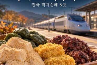 떡 먹으려고 KTX 탄다! 전국 떡지순례 맛집 8곳 총정리…대표 메뉴부터 기차·버스 여행 코스까지