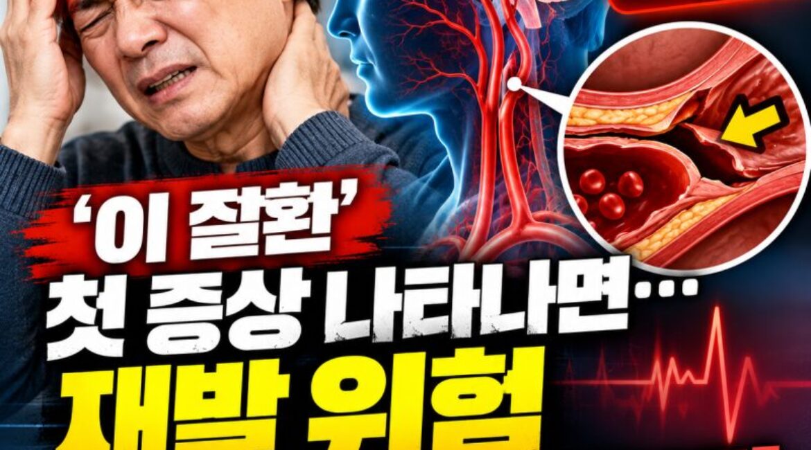 뇌경색 재발 위험, 첫 1주일에 집중된다…목·머리 혈관이 찢어지는 '두개경부동맥박리' 주의보
