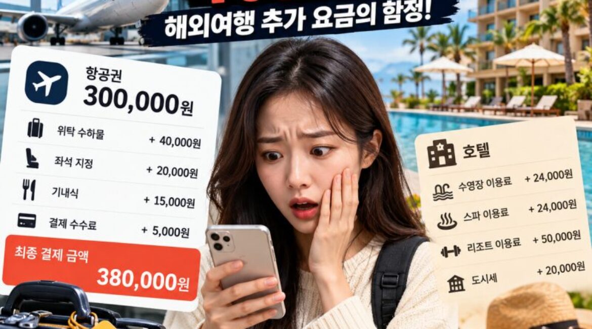 “항공권 30만원인 줄 알았는데 40만원?” 해외여행 추가 요금의 함정! 좌석·수하물·호텔까지 꼭 확인하세요