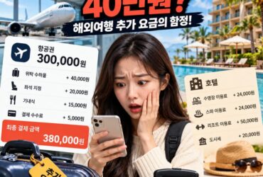 “항공권 30만원인 줄 알았는데 40만원?” 해외여행 추가 요금의 함정! 좌석·수하물·호텔까지 꼭 확인하세요