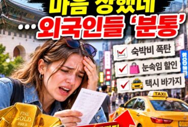 “한국 좋아서 왔다가 마음 상했네”…외국인 관광객 분통! 바가지요금·가짜 할인·숙박비 폭탄까지, K관광에 무슨 일이?
