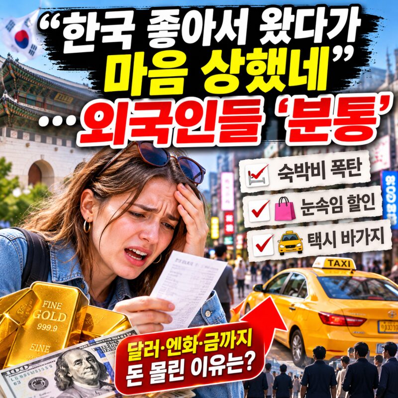 “한국 좋아서 왔다가 마음 상했네”…외국인 관광객 분통! 바가지요금·가짜 할인·숙박비 폭탄까지, K관광에 무슨 일이?