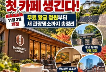도쿄 황궁에 첫 카페 생긴다! 11월 3일 개장, 무료 황궁 정원부터 새 관광명소까지 총정리