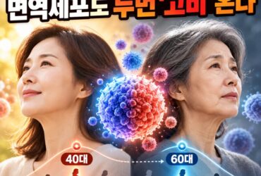 “40대부터 갑자기 늙는다?” 면역세포 노화에 두 번의 고비! 40세·60세에 우리 몸에서 일어나는 변화
