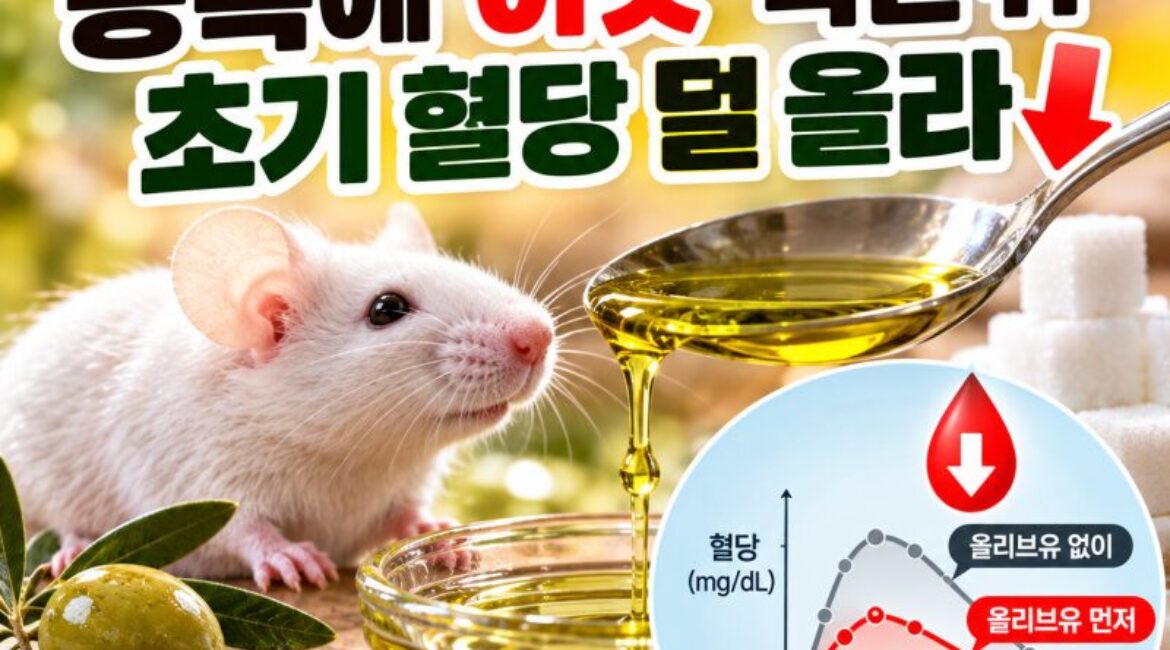 “먹는 순서만 바꿨는데 혈당이 달라졌다?” 공복에 올리브유 먼저 먹었더니…일본 연구진의 새로운 발견
