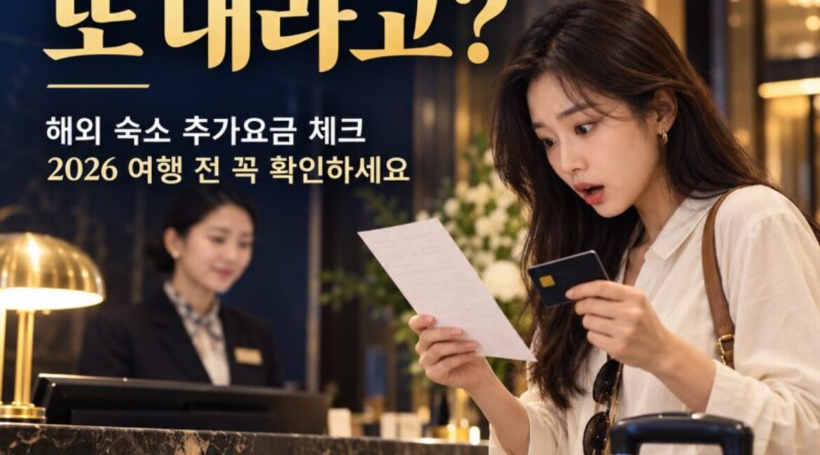 "호텔비 다 냈는데 또 내라고?" 해외여행 숙소 추가요금 폭탄! 2026년 꼭 알아야 할 7가지