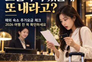 "호텔비 다 냈는데 또 내라고?" 해외여행 숙소 추가요금 폭탄! 2026년 꼭 알아야 할 7가지