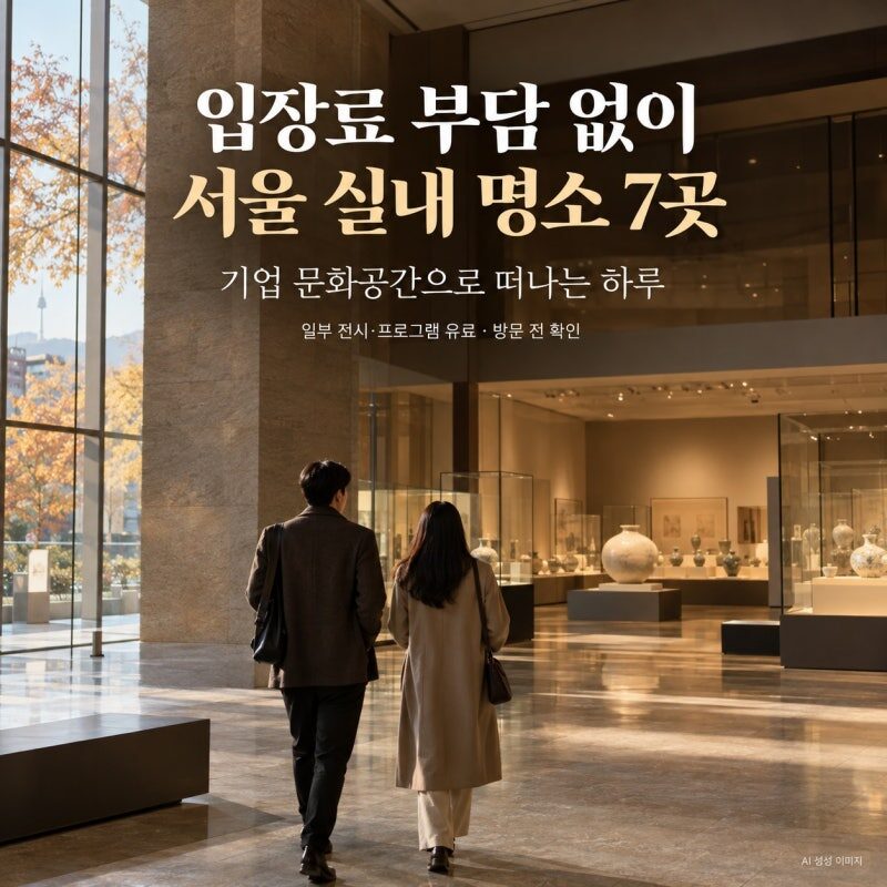 입장료 0원인데 이 정도라고? 삼성·LG·현대차·포스코가 개방한 서울 실내 명소 7곳!