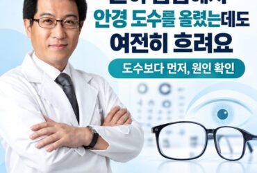 눈이 침침해서 안경 도수를 올렸는데도 여전히 흐려요