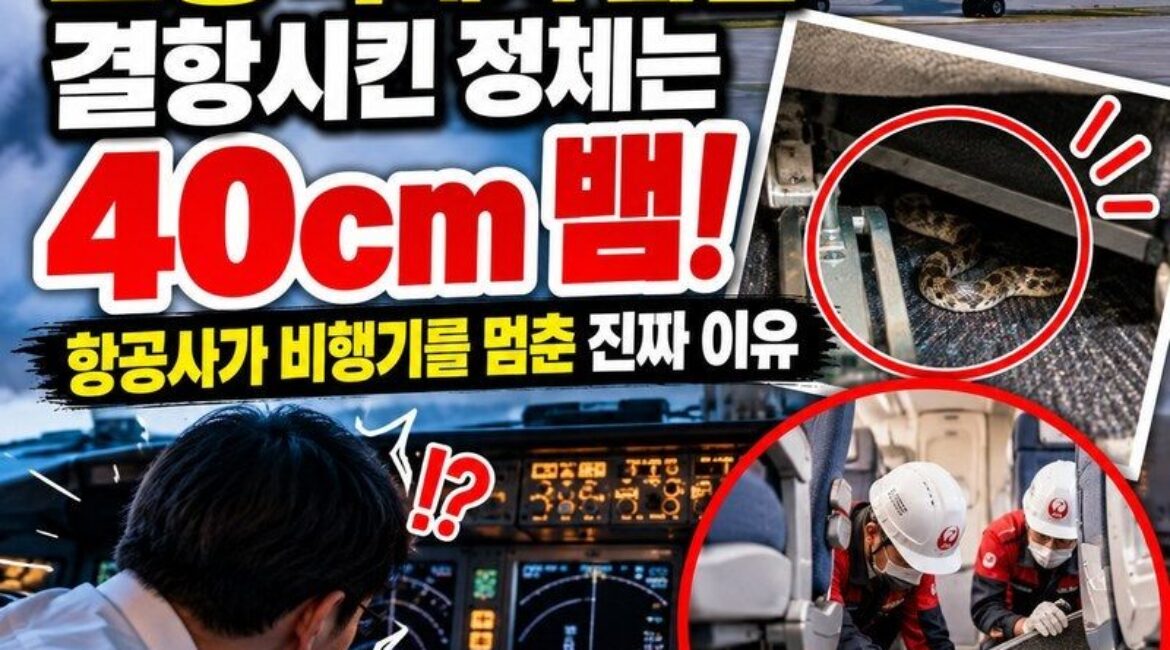 일본 비행기 조종석에서 꿈틀…결항시킨 정체는 40cm 뱀! 항공사가 비행기를 멈춘 진짜 이유