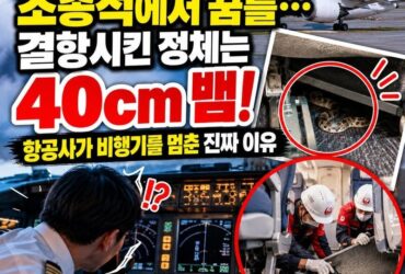 일본 비행기 조종석에서 꿈틀…결항시킨 정체는 40cm 뱀! 항공사가 비행기를 멈춘 진짜 이유