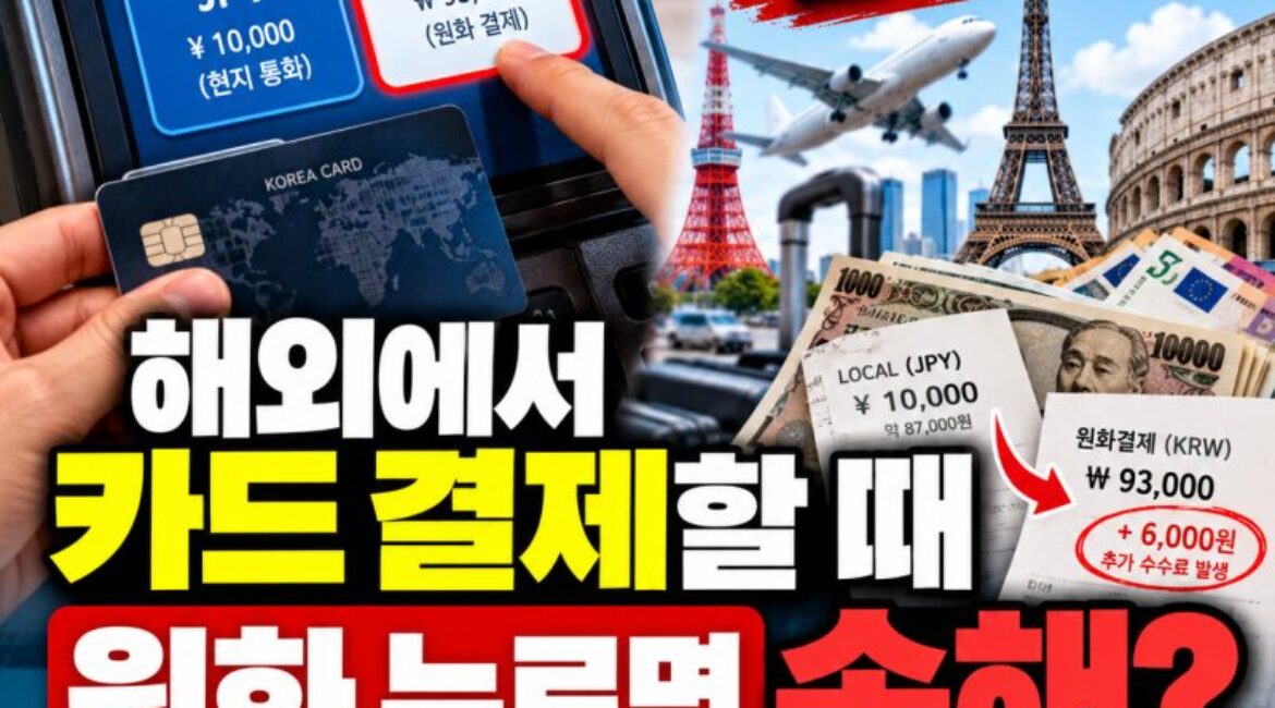 "해외에서 카드 긁을 때 원화 누르면 손해?" 여행객들이 모르는 해외결제 수수료의 함정!