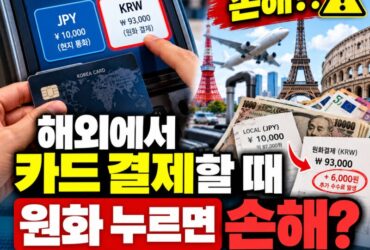 "해외에서 카드 긁을 때 원화 누르면 손해?" 여행객들이 모르는 해외결제 수수료의 함정!