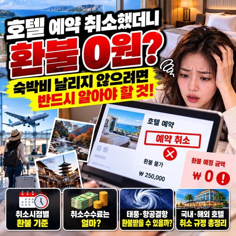 “호텔 예약 취소했더니 환불 0원?” 숙박비 날리지 않으려면 반드시 알아야 할 10가지