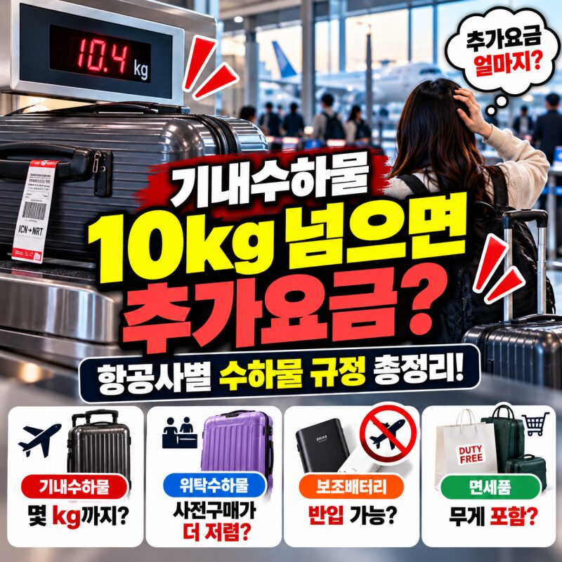 "기내용 캐리어 10kg 넘으면 추가요금?" 해외여행 저비용항공사 수하물 규정과 돈 아끼는 방법!