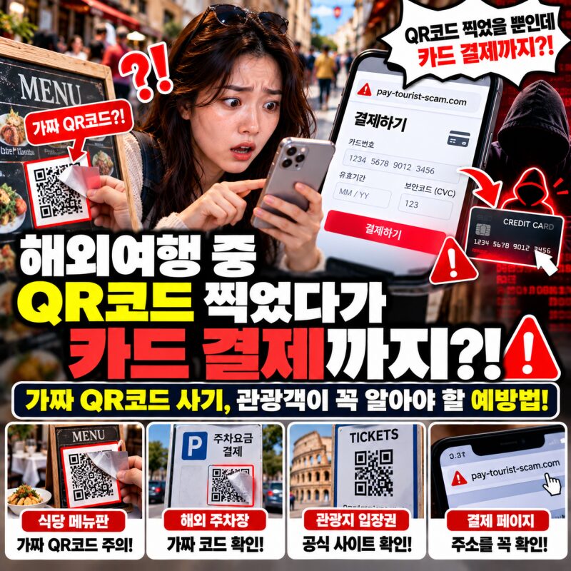 "식당 QR코드 찍었을 뿐인데 카드 결제까지?" 해외여행 가짜 QR코드 사기, 관광객이 꼭 알아야 할 예방법!