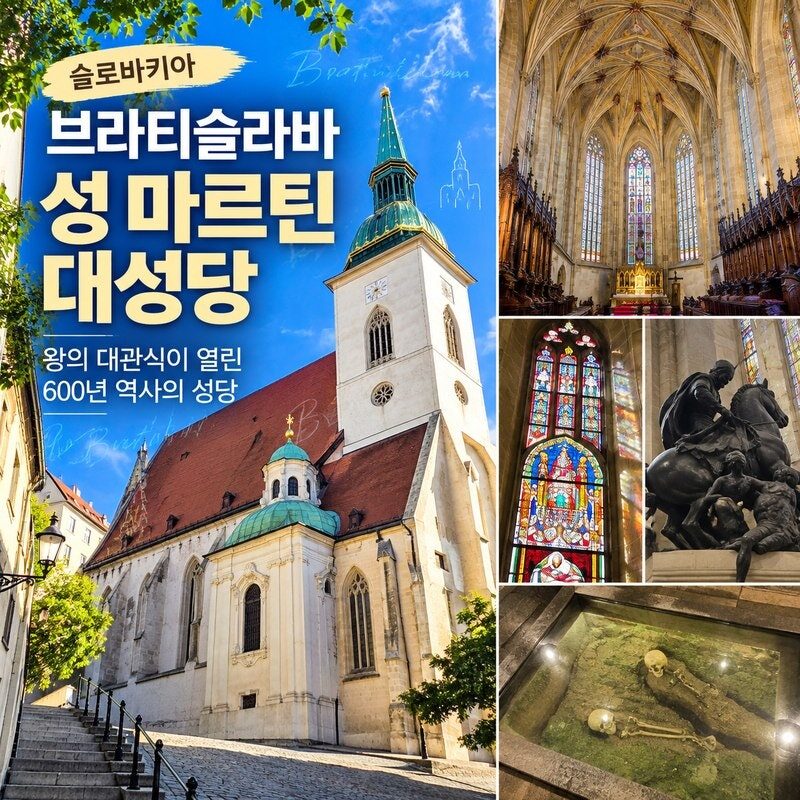 브라티슬라바 "성 마르틴 대성당" 내부부터 스테인드글라스, 지하 유골 유적