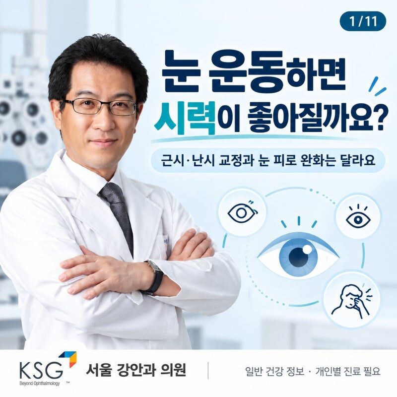눈 운동하면 시력이 좋아진다던데, 정말일까요?