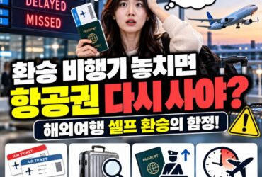"환승 비행기 놓치면 항공권 다시 사야 한다?" 해외여행 셀프 환승의 함정, 예약 전 꼭 알아야 할 10가지!