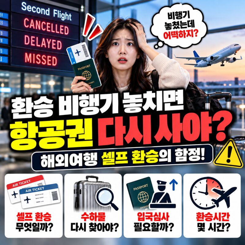 "환승 비행기 놓치면 항공권 다시 사야 한다?" 해외여행 셀프 환승의 함정, 예약 전 꼭 알아야 할 10가지!