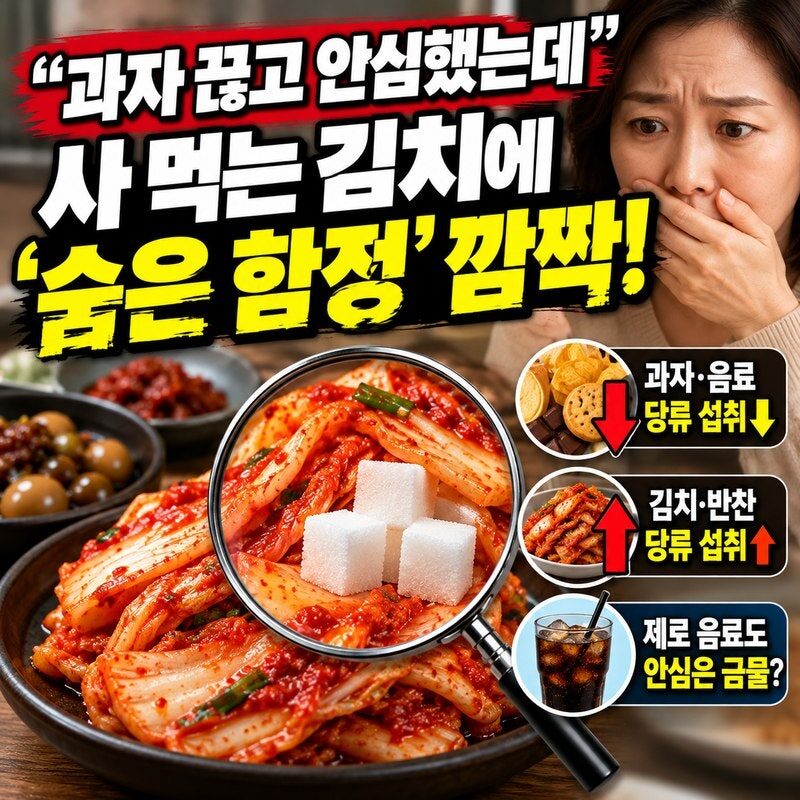“과자 끊었는데 혈당은 왜 그대로?” 김치·반찬에 숨어 있는 당분의 진실…50대부터 꼭 알아야 할 식탁 관리법