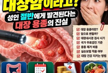 “매일 쾌변하는데 대장암이라고?” 성인 절반에게 발견된다는 대장 용종, 50대부터 반드시 알아야 할 12가지