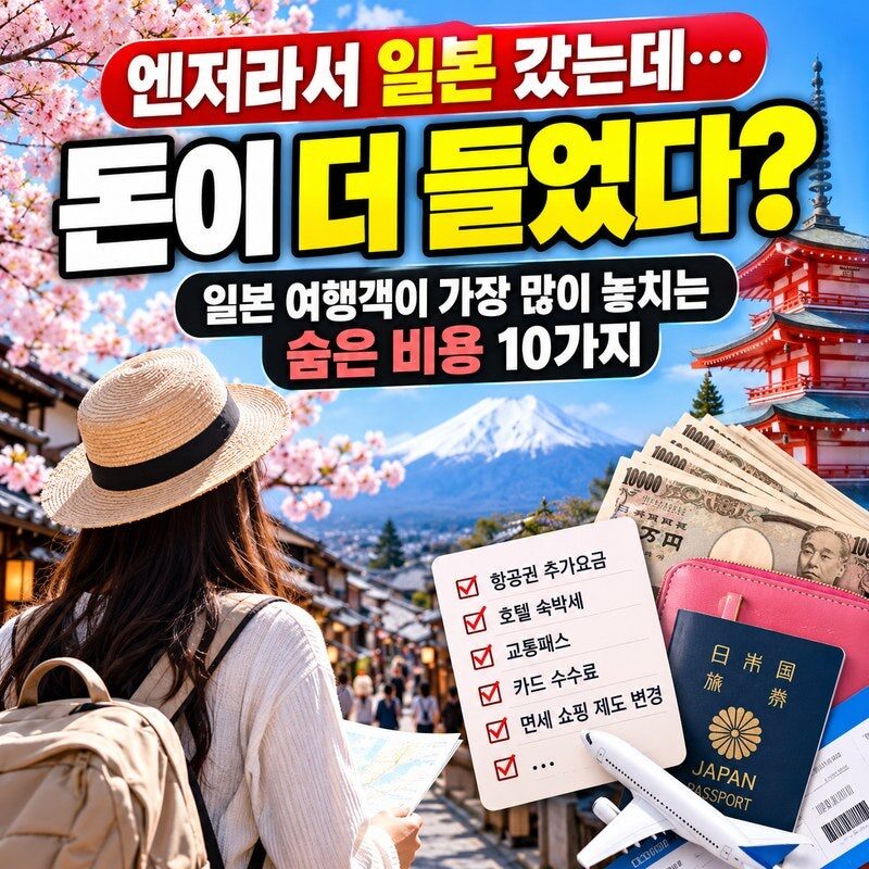 “엔저라서 일본 갔는데 돈이 더 들었다?” 2026년 일본 여행객이 놓치기 쉬운 숨은 비용 10가지