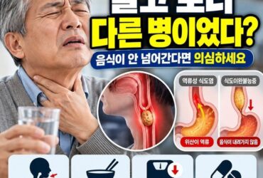“26년간 역류성 식도염인 줄 알았는데…” 음식이 목에 걸리고 물도 안 넘어간다면 의심해야 할 병
