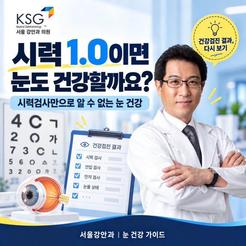 건강검진에서 시력 정상이면 눈은 괜찮은 걸까요?