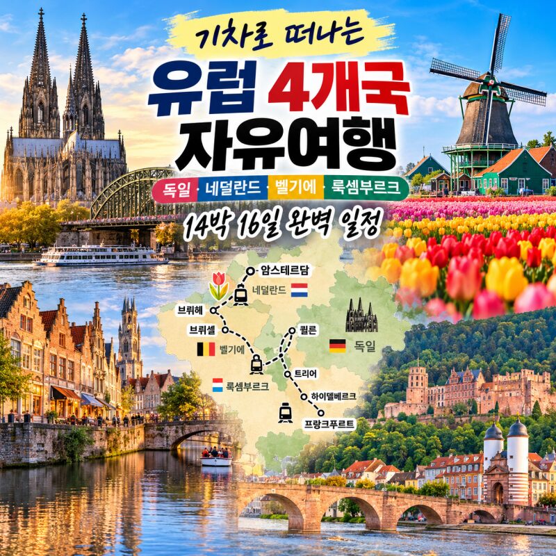 유럽 4개국 자유여행 14박 16일 완벽 일정! 독일·네덜란드·벨기에·룩셈부르크 기차와 버스로 여행하는 방법, 항공·숙박·교통비 총정리